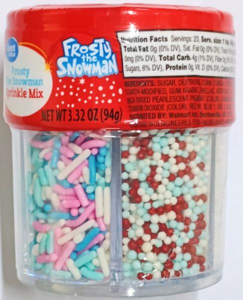 Great Value Frosty the Snowman Sprinkle Mix Set Streusel zum Dekorieren 94gr Import USA